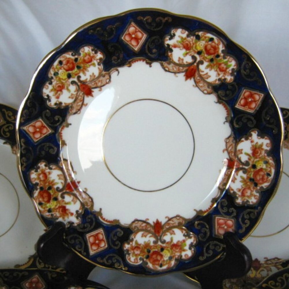4 Royal Albert Derby Heirloom Salad / Dessert Plates 7.25" Bone China England